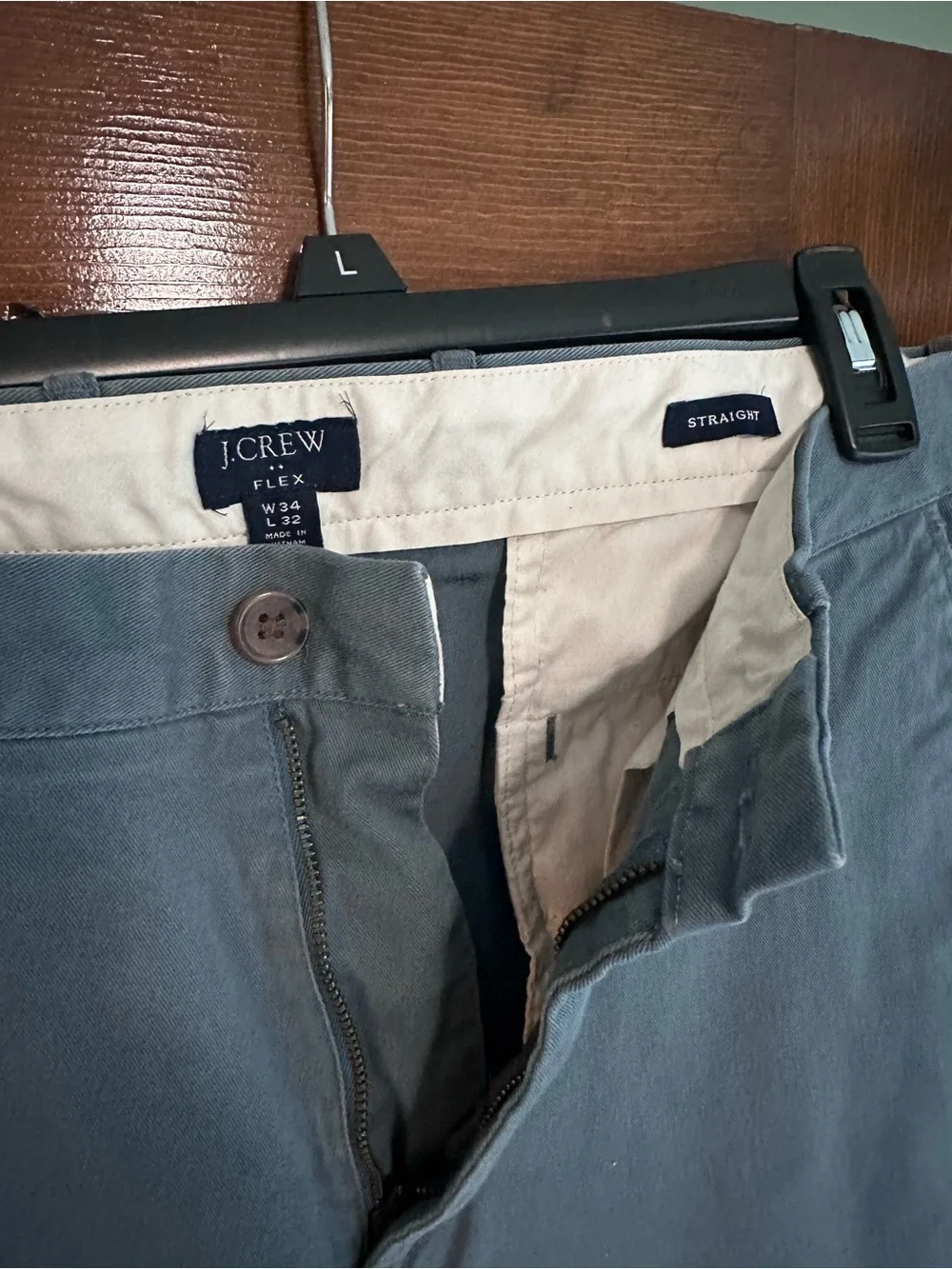 J. Crew Men’s Straight Chino Pants in Slate Blue